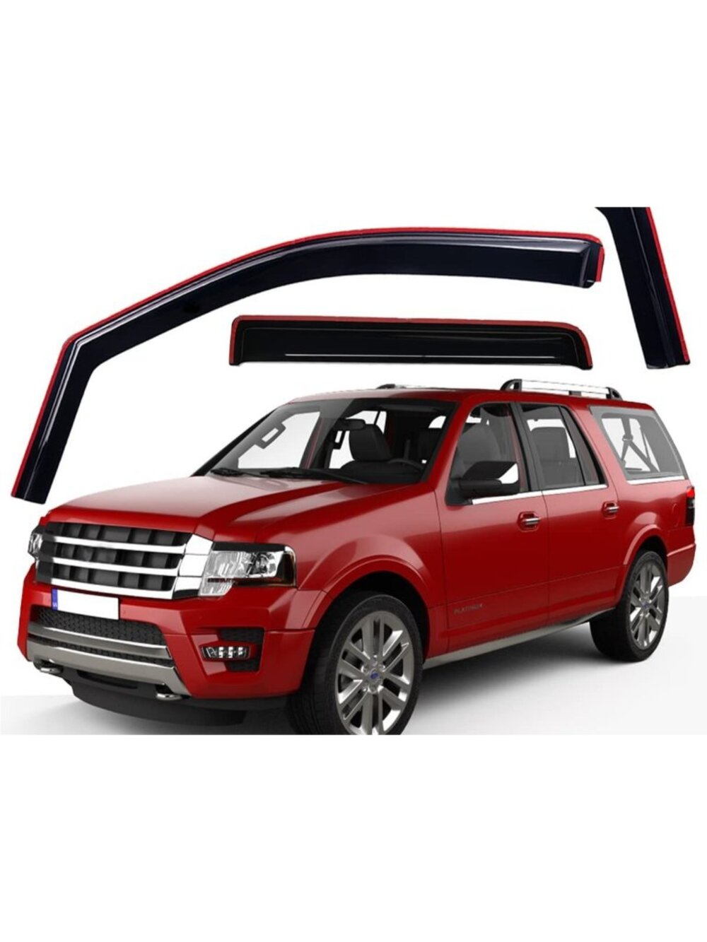 Driver Side WV194233 In‑Channel Window Visor for Expedition/Navigator‎ 1997‑2017